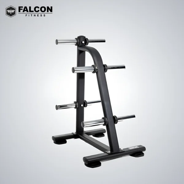 Rack para discos olimpicos de tres niveles falcon fitness maquinas de gym maquinas para hacer ejercicio gym en casa