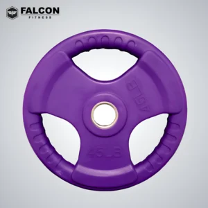 discos olimpicos tres agarres morados falcon fitness maquinas de gym maquinas para hacer ejercicio gym en casa 45 lb