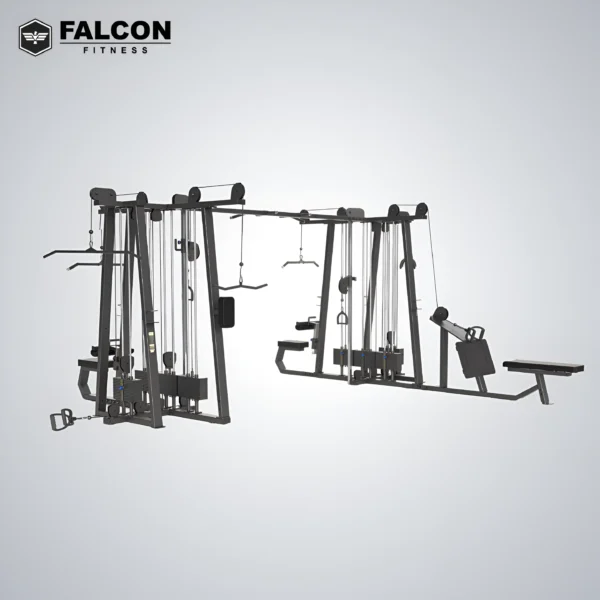 jungla de ejercicio de 8 estaciones con peso integrado falcon fitness maquinas de gym maquinas para hacer ejercicio gym en casa 12