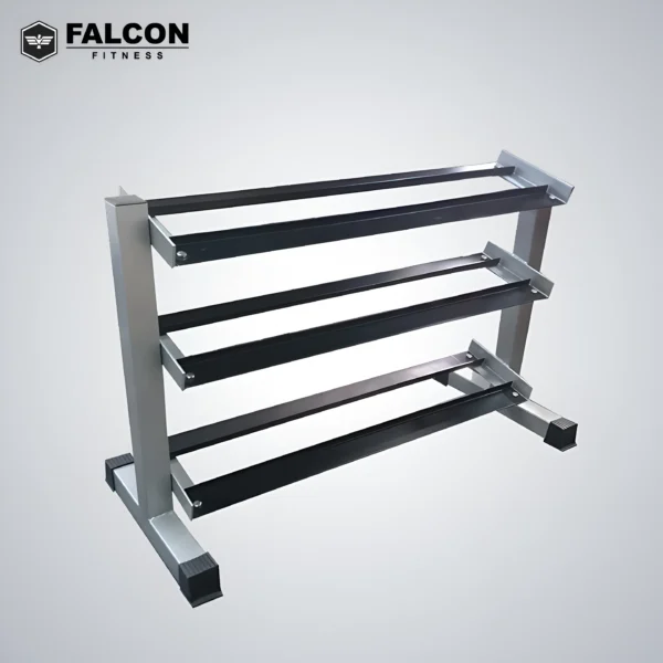 rack para mancuernas tres nivles 10 pares falcon fitness maquinas de gym maquinas para hacer ejercicio gym en casa