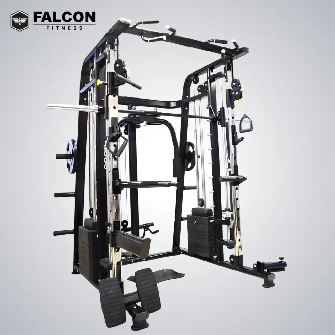 gimnasio multifuncional black smith machine todo en uno falcon fitness maquinas de gym maquinas para hacer ejercicio gym en casa slide 1