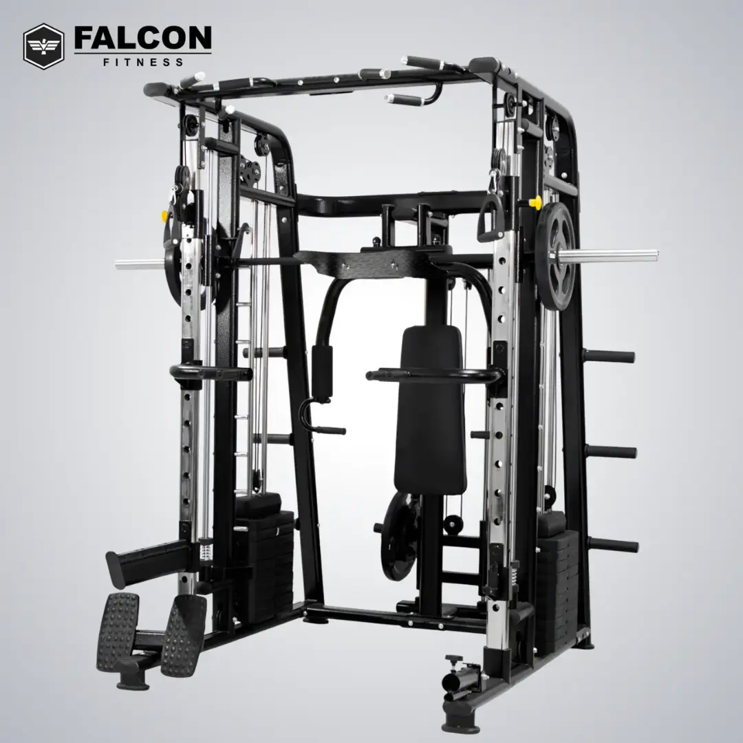 gimnasio multifuncional black smith machine todo en uno falcon fitness maquinas de gym maquinas para hacer ejercicio gym en casa slide 2