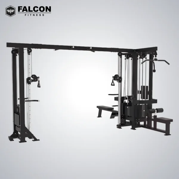 jungla cinco estaciones con peso integrado falcon fitness maquinas de gym maquinas para hacer ejercicio gym en casa