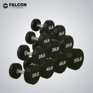 mancuernas de caucho en forma decagonal falcon fitness maquinas de gym maquinas para hacer ejercicio gym en casa