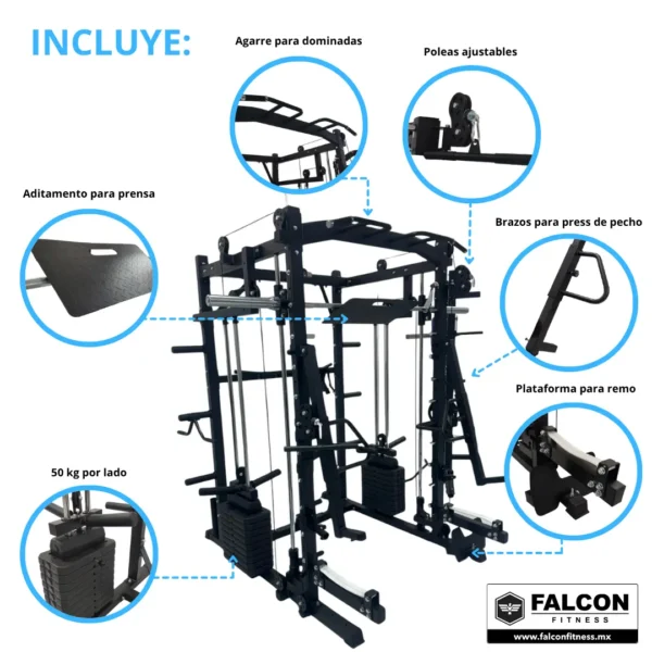 gimnasio multifuncional onyx smith falcon fitness maquinas de gym maquinas para hacer ejercicio gym en casa med2