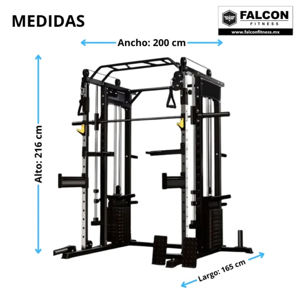 jaula iron smith machine de peso integrado falcon fitness maquinas de gym maquinas para hacer ejercicio gym med1