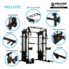 jaula iron smith machine de peso integrado falcon fitness maquinas de gym maquinas para hacer ejercicio gym med2