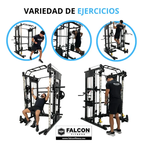 jaula iron smith machine de peso integrado falcon fitness maquinas de gym maquinas para hacer ejercicio gym med3