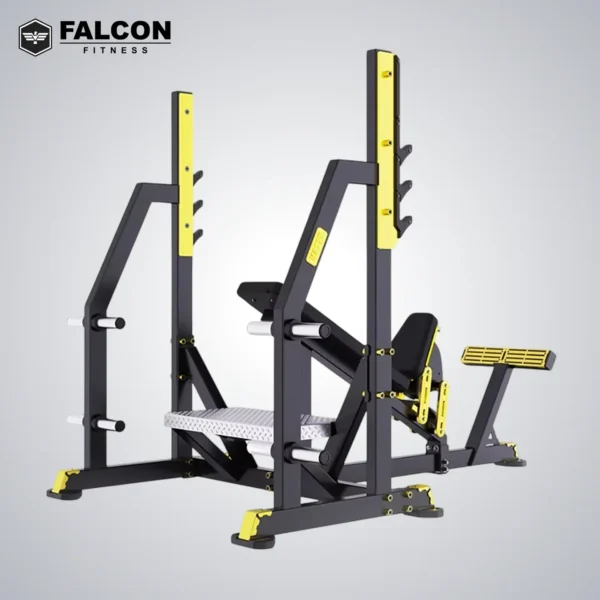 banca inclinada con rack peso libre falcon fitness maquinas de gym maquinas para hacer ejercicio gym en casa 2