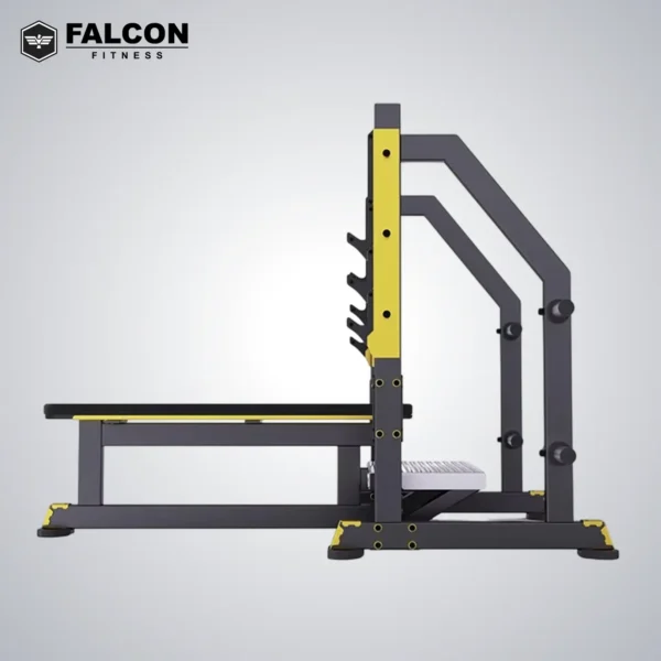 banca plana con rack peso libre falcon fitness maquinas de gym maquinas para hacer ejercicio gym en casa 1