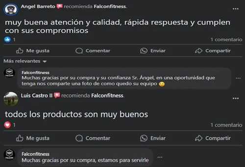 reseñas de clientes falcon fitness